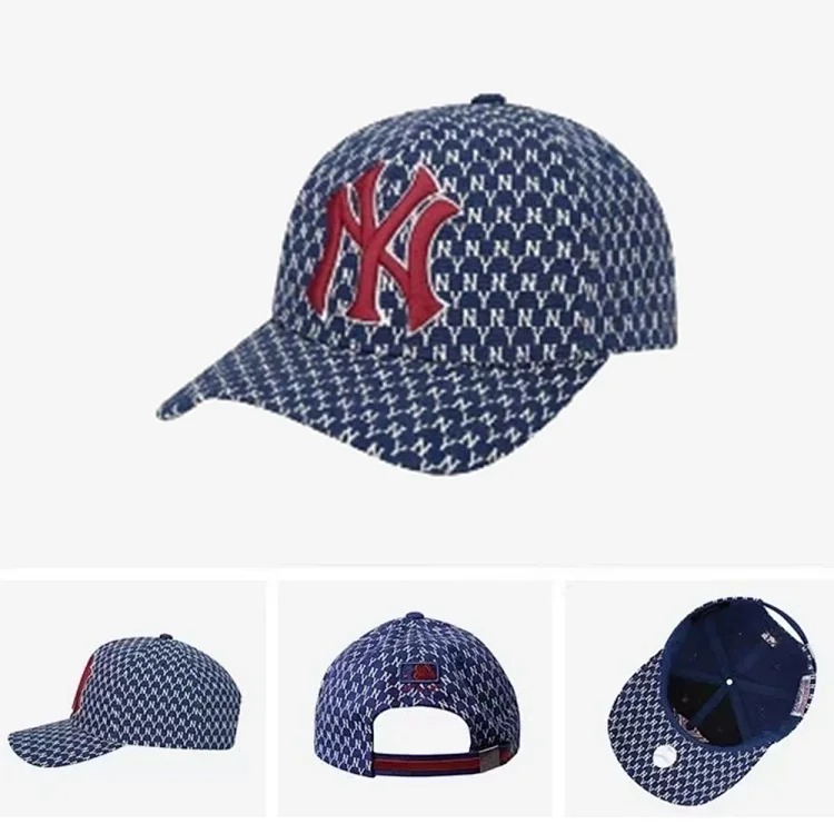 Mlb hat men and women 2026 new ny hard top baseball cap big head circumference sun hat la peaked cap large brim
