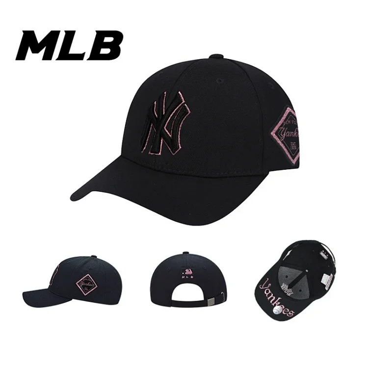 Mlb hat men and women 2026 new ny hard top baseball cap big head circumference sun hat la peaked cap large brim