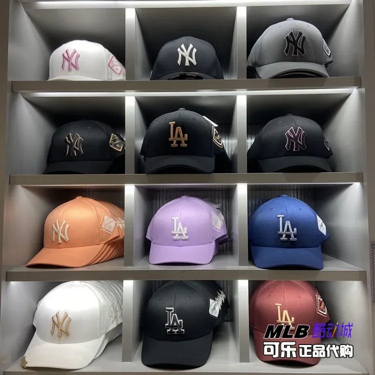 Mlb hat men and women 2026 new ny hard top baseball cap big head circumference sun hat la peaked cap large brim