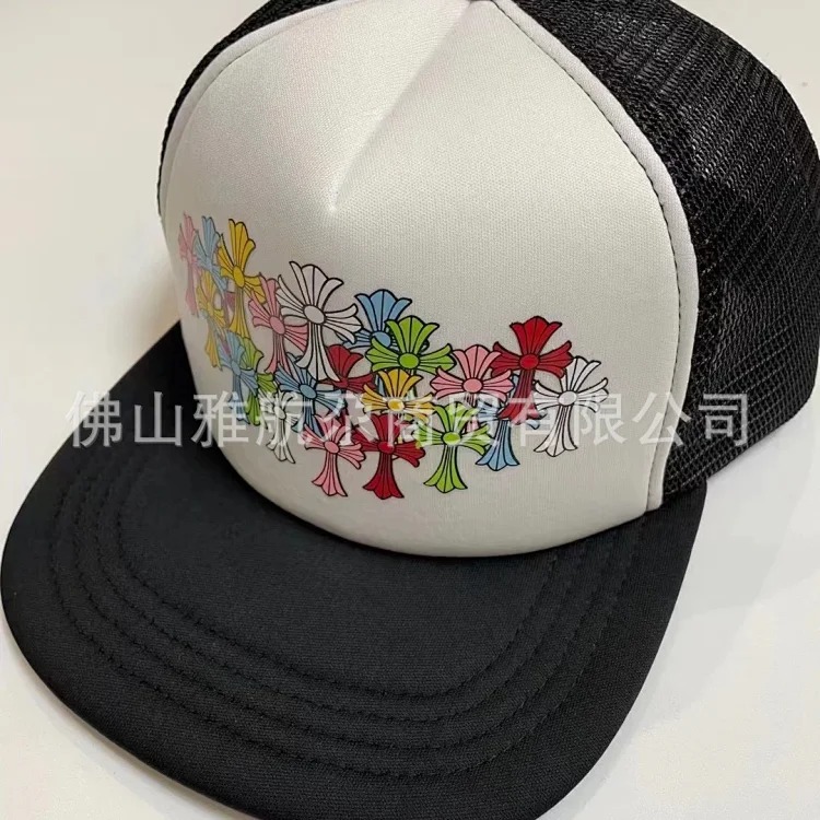Men's Hat Korean Style CH Mesh Sun Hat Baseball Cap Adjustable Sun Protection Peaked Hat Women's Summer Cool Letter Embroidery