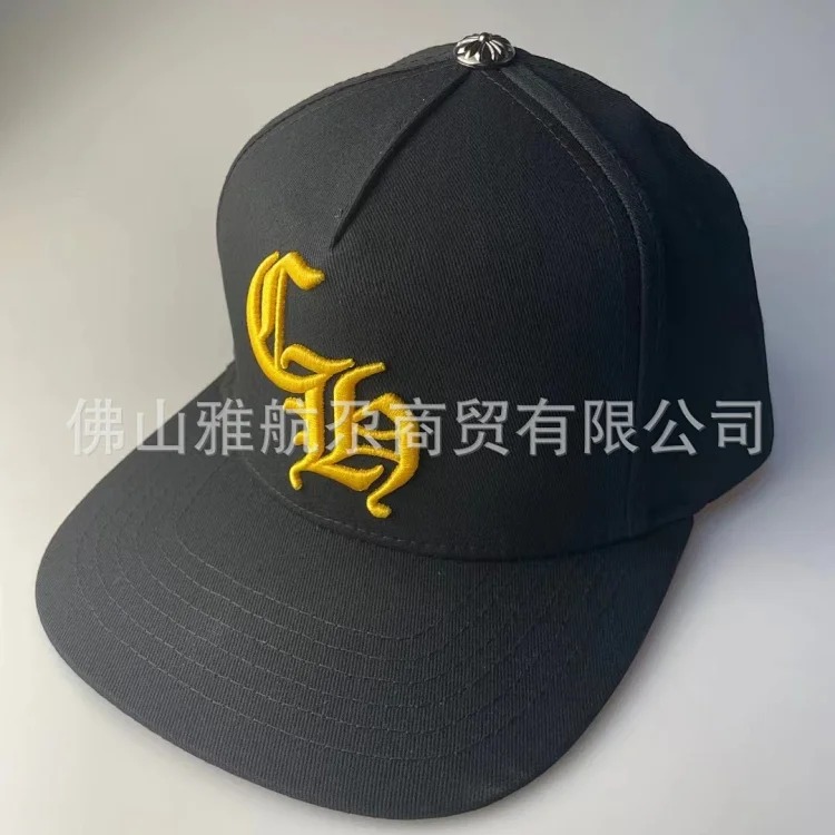 Men's Hat Korean Style CH Mesh Sun Hat Baseball Cap Adjustable Sun Protection Peaked Hat Women's Summer Cool Letter Embroidery