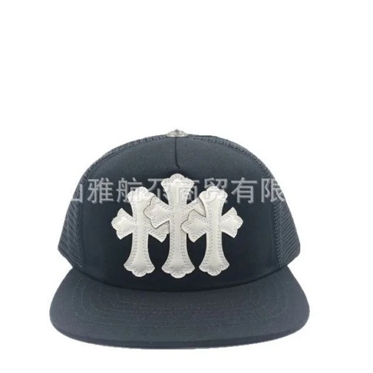 Men's Hat Korean Style CH Mesh Sun Hat Baseball Cap Adjustable Sun Protection Peaked Hat Women's Summer Cool Letter Embroidery