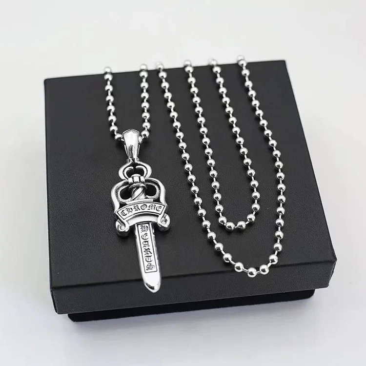 Chaoxuan Cronus Cross Old Craft Scout Flower Necklace Classic Hip Hop Anchor Personalized Retro Wholesale