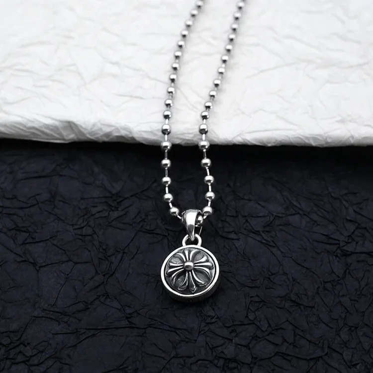Chaoxuan Cronus Cross Old Craft Scout Flower Necklace Classic Hip Hop Anchor Personalized Retro Wholesale