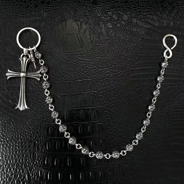 Chaoxuan Cronus Cross Old Craft Scout Flower Necklace Classic Hip Hop Anchor Personalized Retro Wholesale