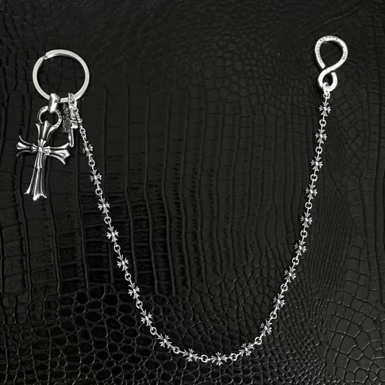 Chaoxuan Cronus Cross Old Craft Scout Flower Necklace Classic Hip Hop Anchor Personalized Retro Wholesale