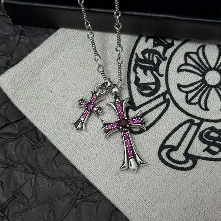 Chaoxuan Cronus Cross Old Craft Scout Flower Necklace Classic Hip Hop Anchor Personalized Retro Wholesale