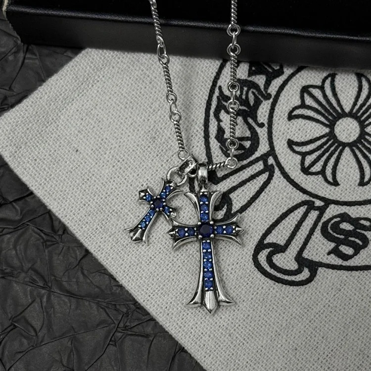 Chaoxuan Cronus Cross Old Craft Scout Flower Necklace Classic Hip Hop Anchor Personalized Retro Wholesale