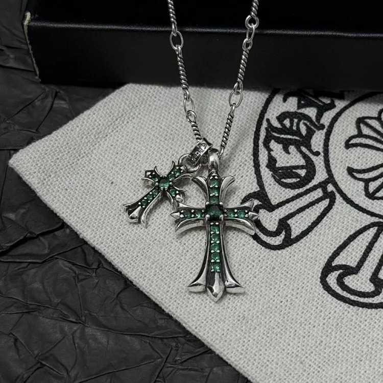 Chaoxuan Cronus Cross Old Craft Scout Flower Necklace Classic Hip Hop Anchor Personalized Retro Wholesale