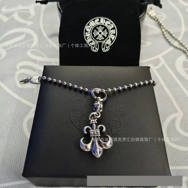 Chaoxuan Cronus Cross Old Craft Scout Flower Necklace Classic Hip Hop Anchor Personalized Retro Wholesale
