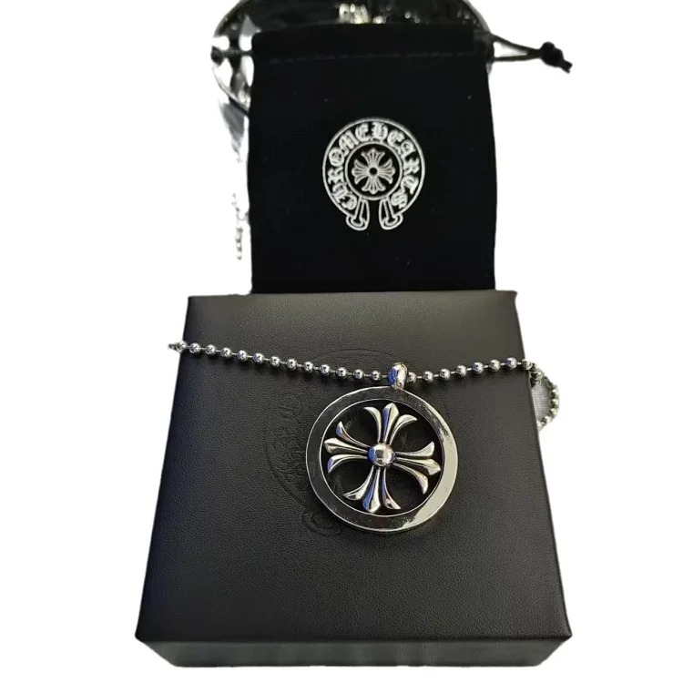 Chaoxuan Cronus Cross Old Craft Scout Flower Necklace Classic Hip Hop Anchor Personalized Retro Wholesale