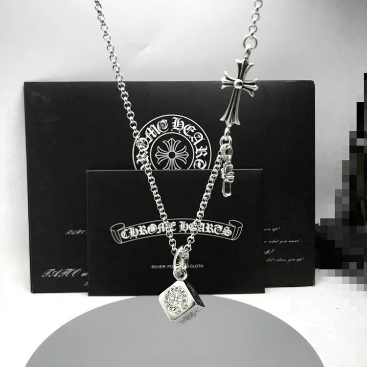 Chaoxuan Cronus Cross Old Craft Scout Flower Necklace Classic Hip Hop Anchor Personalized Retro Wholesale