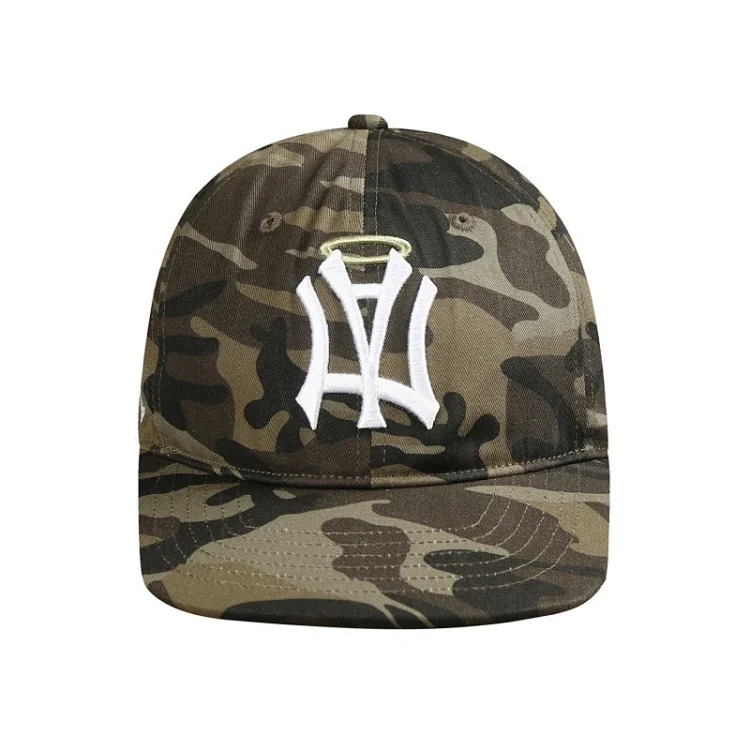 Korean niche aeae angel wings camouflage embroidery ins same style sun protection baseball cap peaked cap
