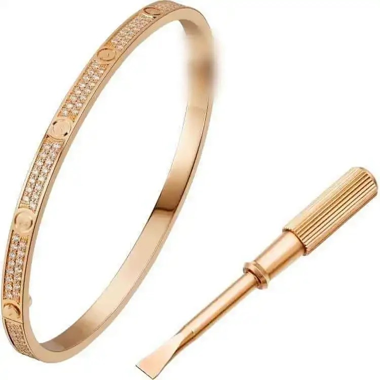 High of classic fashionable men's and women's bracelets plated with 18k gold, light luxury and non-fading couple bracelets