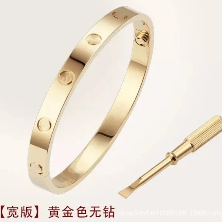 High of classic fashionable men's and women's bracelets plated with 18k gold, light luxury and non-fading couple bracelets