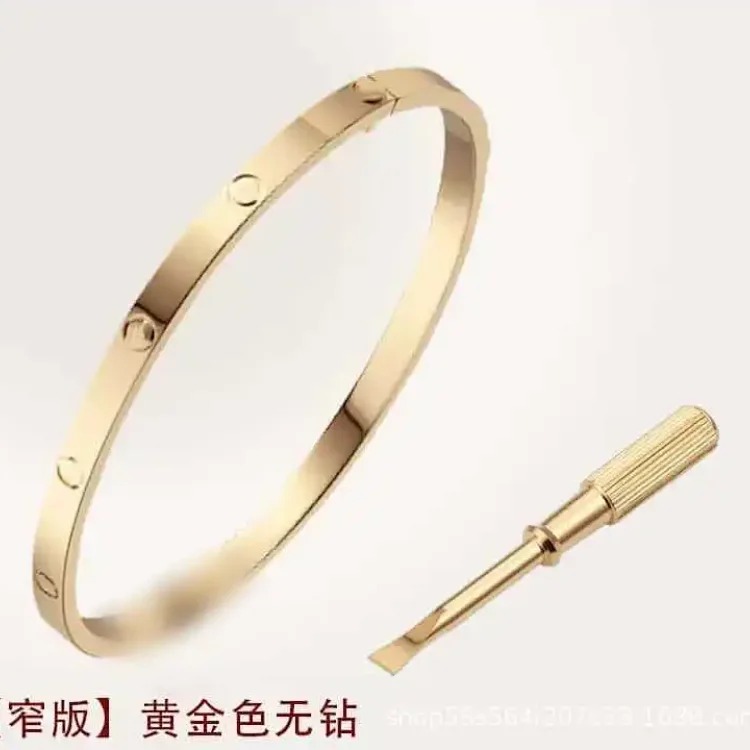 High of classic fashionable men's and women's bracelets plated with 18k gold, light luxury and non-fading couple bracelets