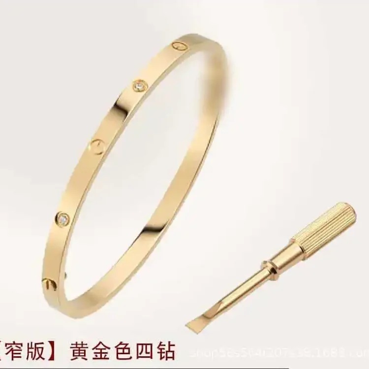 High of classic fashionable men's and women's bracelets plated with 18k gold, light luxury and non-fading couple bracelets