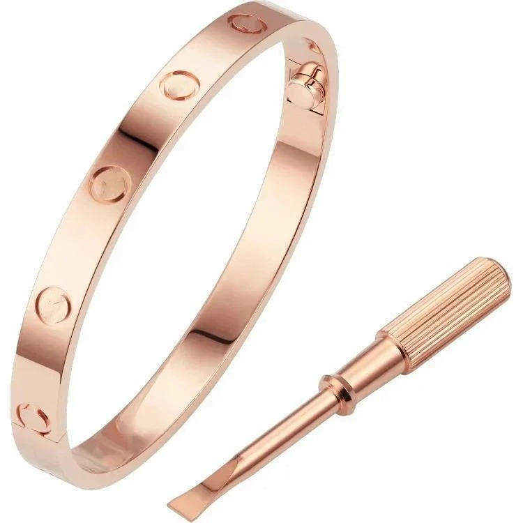 High of classic fashionable men's and women's bracelets plated with 18k gold, light luxury and non-fading couple bracelets