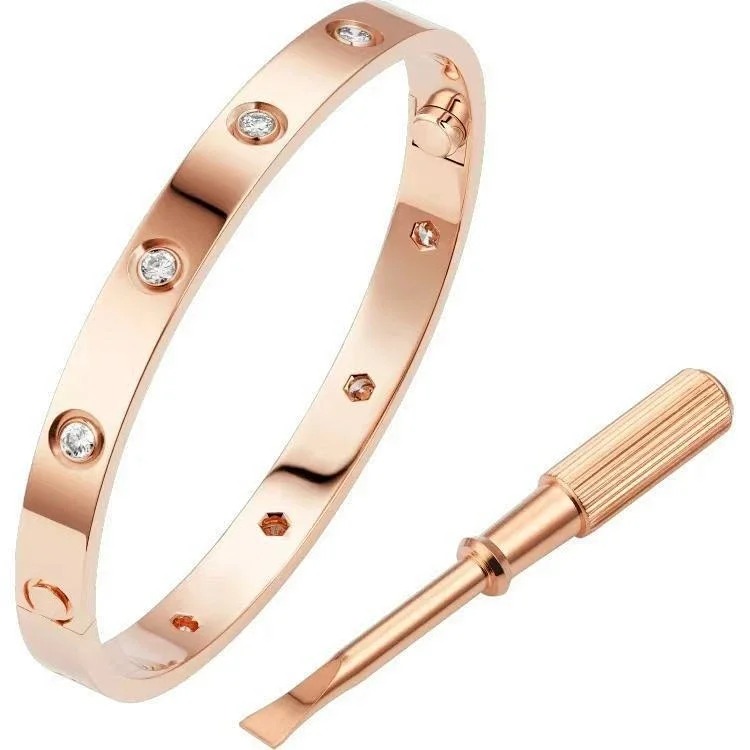 High of classic fashionable men's and women's bracelets plated with 18k gold, light luxury and non-fading couple bracelets