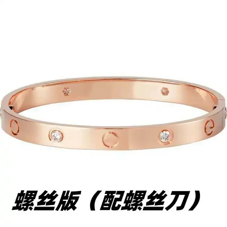 High of classic fashionable men's and women's bracelets plated with 18k gold, light luxury and non-fading couple bracelets