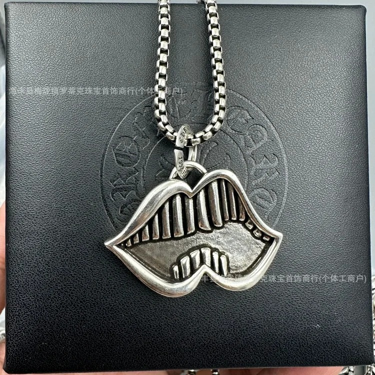 Crowe necklace S925 retro cross sweater chain six-pointed star sword anchor pendant flame men's and women's necklace