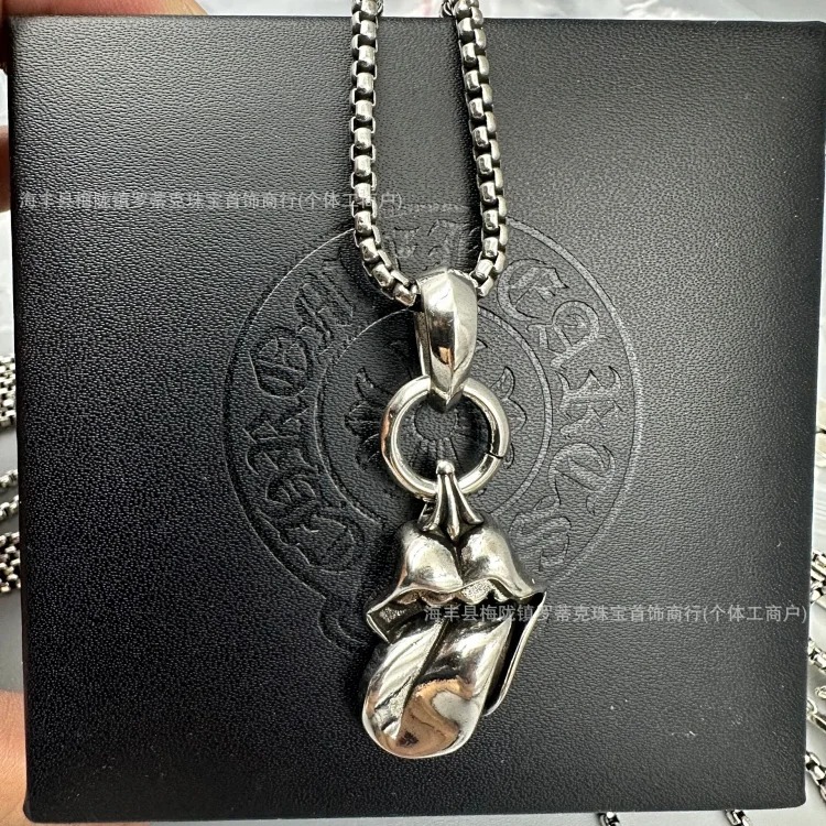 Crowe necklace S925 retro cross sweater chain six-pointed star sword anchor pendant flame men's and women's necklace