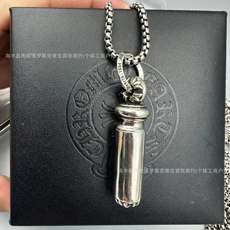 Crowe necklace S925 retro cross sweater chain six-pointed star sword anchor pendant flame men's and women's necklace