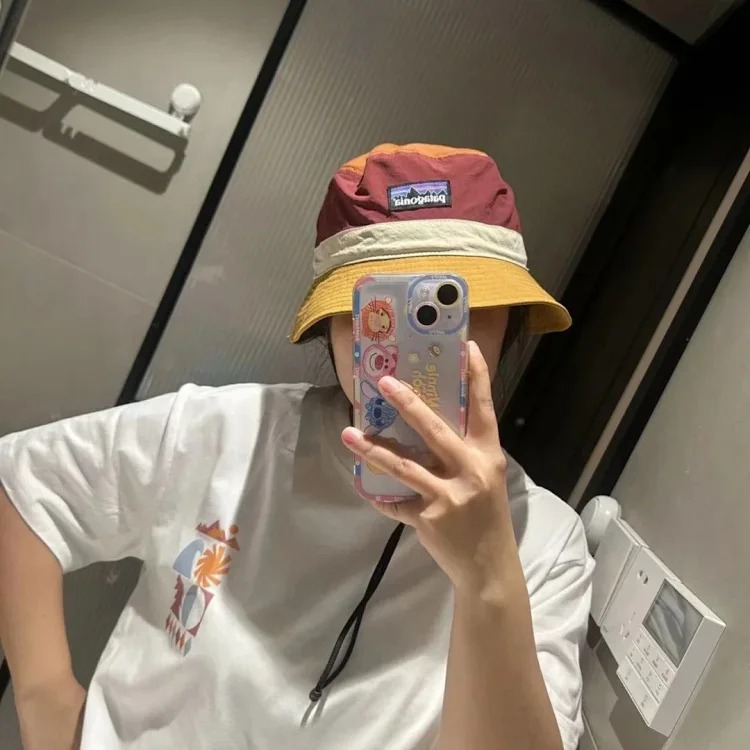 (Best Qua...)pata outdoor contrasting color functional workwear summer fisherman hat sun hat fishing hat hiking and hiking