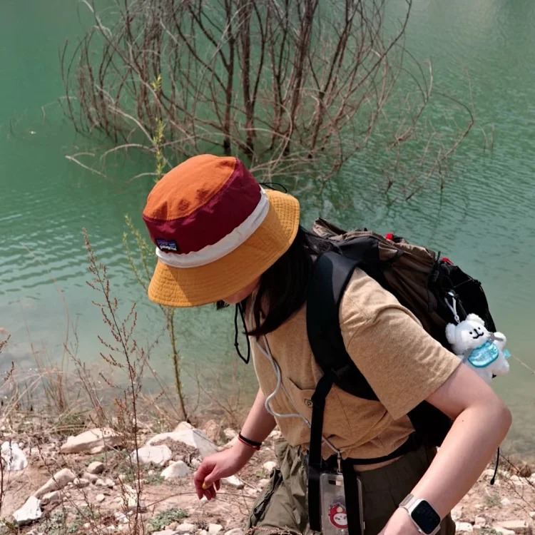 (Best Qua...)pata outdoor contrasting color functional workwear summer fisherman hat sun hat fishing hat hiking and hiking