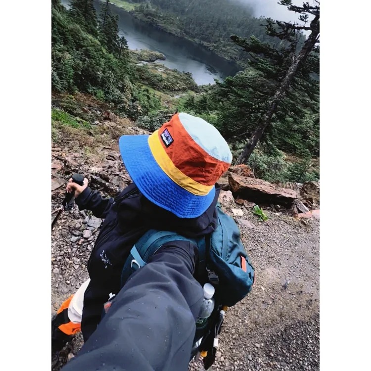 (Best Qua...)pata outdoor contrasting color functional workwear summer fisherman hat sun hat fishing hat hiking and hiking