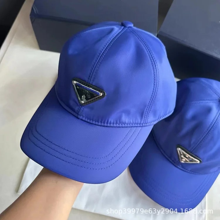 Triangular nylon fabric baseball cap British style versatile fashion P home hard top peaked hat sun protection sun hat