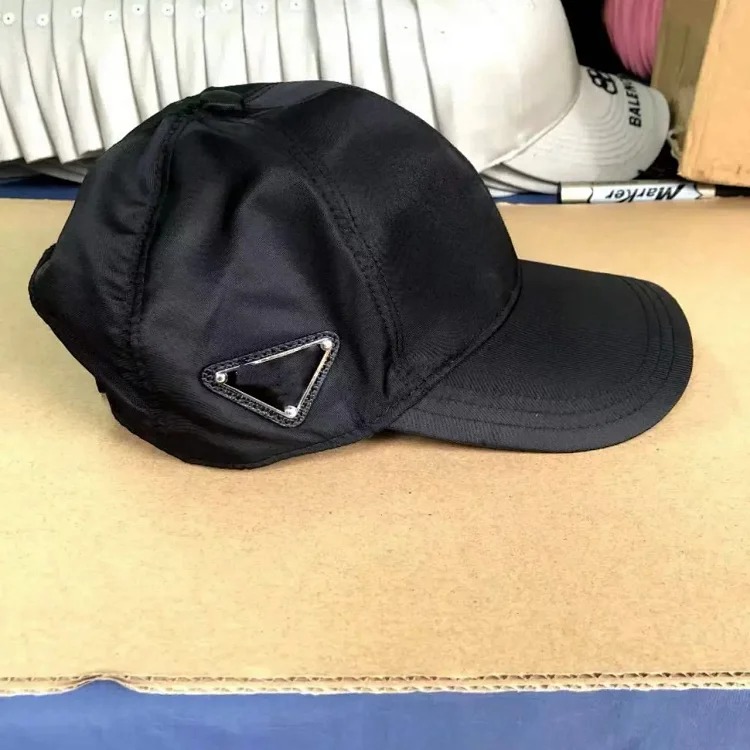 Triangular nylon fabric baseball cap British style versatile fashion P home hard top peaked hat sun protection sun hat