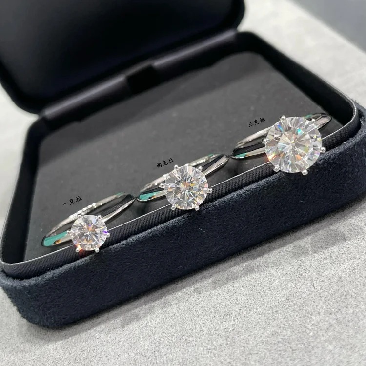 Solitaire ring 925 sier Six-prong setting ring