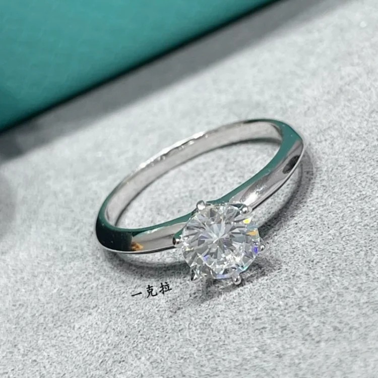 Solitaire ring 925 sier Six-prong setting ring
