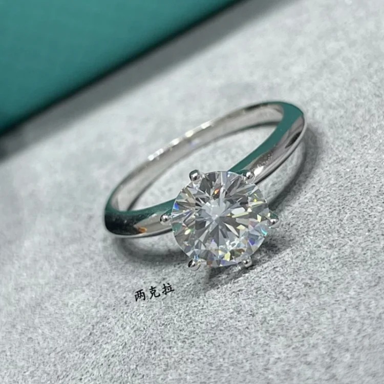 Solitaire ring 925 sier Six-prong setting ring