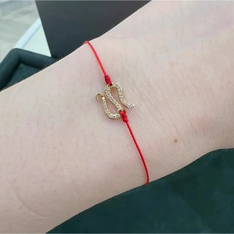 2025 French red rope bracelet 18K rose gold plated with diamonds for transfer red rope zodiac year lucky red rope bracelet
