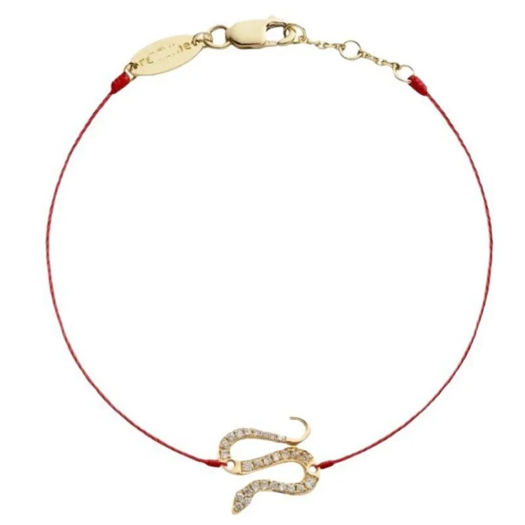 2025 French red rope bracelet 18K rose gold plated with diamonds for transfer red rope zodiac year lucky red rope bracelet