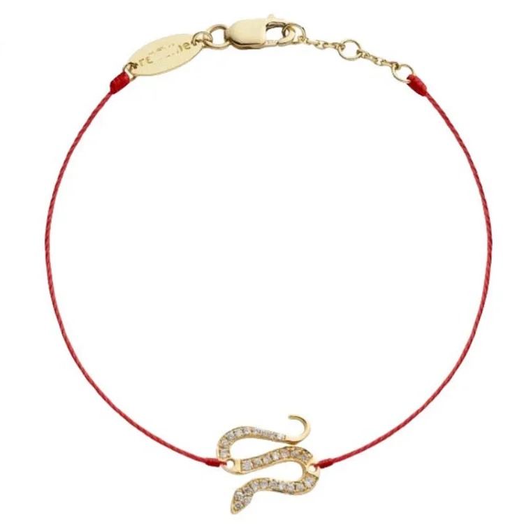 2025 French red rope bracelet 18K rose gold plated with diamonds for transfer red rope zodiac year lucky red rope bracelet