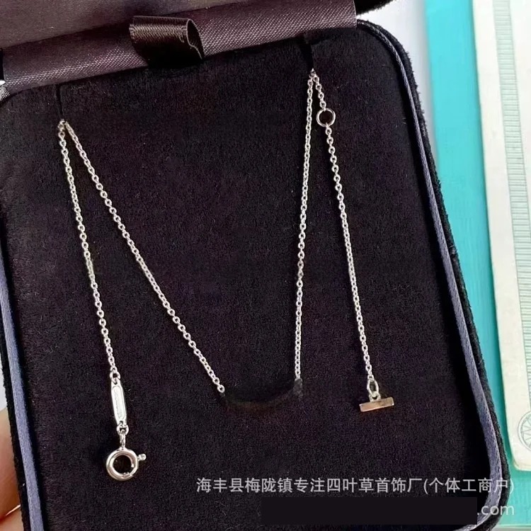 New T's smile necklace thickly plated 18K gold glossy 2 sides drilled full of diamonds smiling face necklace Seiko clavicle chain jewelry