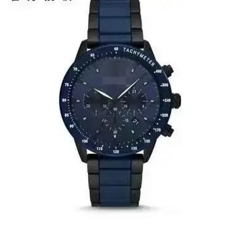 Foreign trade hot product AR refined steel band watch men's black plate fashionable sports personality steel band quartz men's watch AR11241