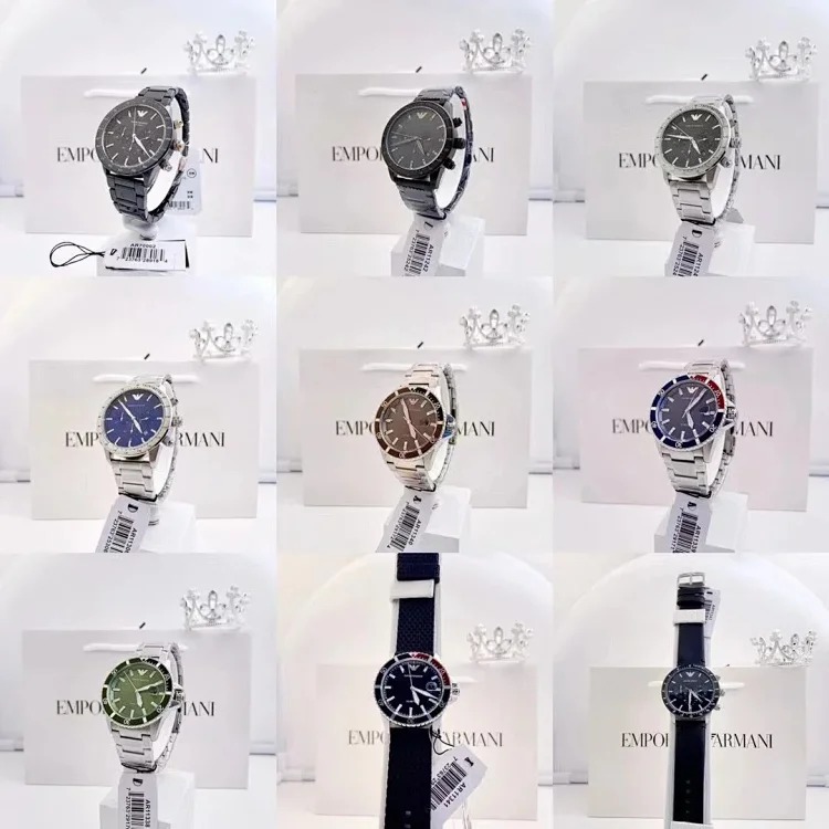 Foreign trade hot product AR refined steel band watch men's black plate fashionable sports personality steel band quartz men's watch AR11241