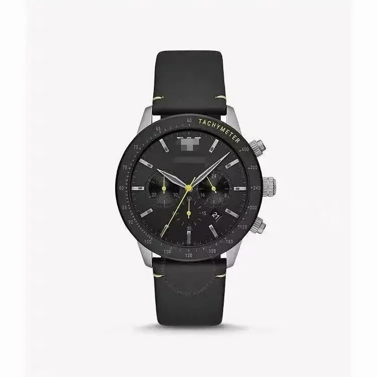 Foreign trade hot product AR refined steel band watch men's black plate fashionable sports personality steel band quartz men's watch AR11241