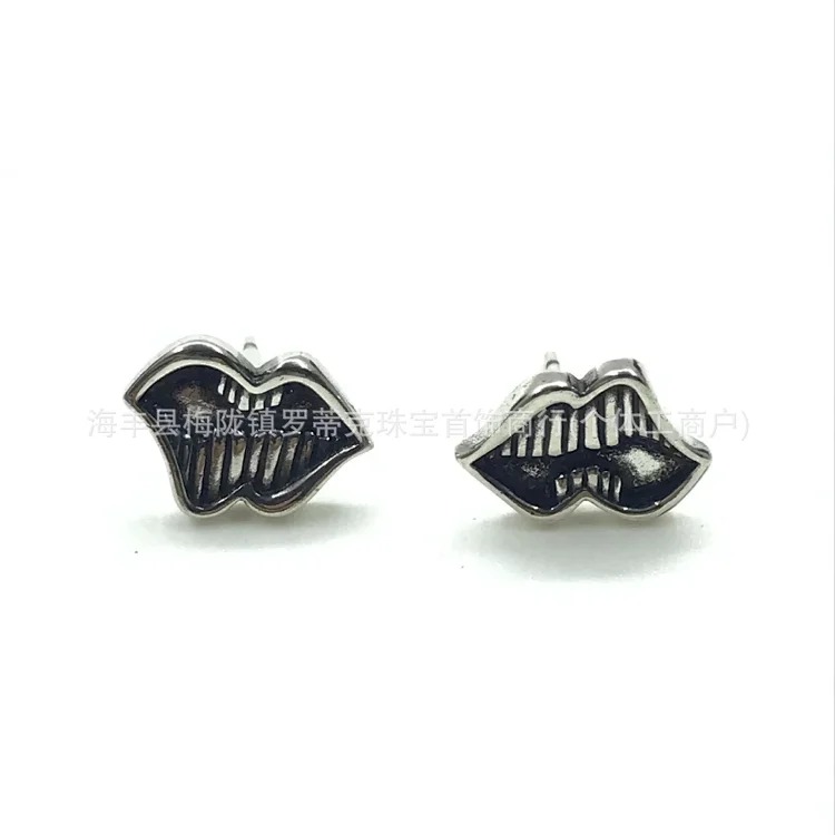 Chrome Hearts Ch trendy brand Crowe earrings for men and women cross s925 sterling silver retro needle earrings exquisite European and American cross-border earrings