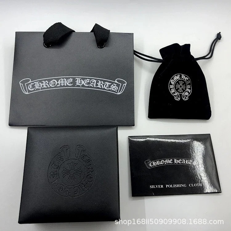 Chrome Hearts Ch trendy brand Crowe earrings for men and women cross s925 sterling silver retro needle earrings exquisite European and American cross-border earrings