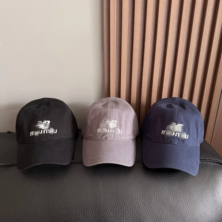 Mumu×New Balece’s new joint denim denim baseball cap for men and women with face-friendly small baseball trendy hat