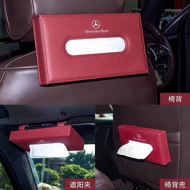 Mercedes-Benz BYD tissue box new car tissue box high-end car interior decoration supplies wholesale universal tissue paper image 7