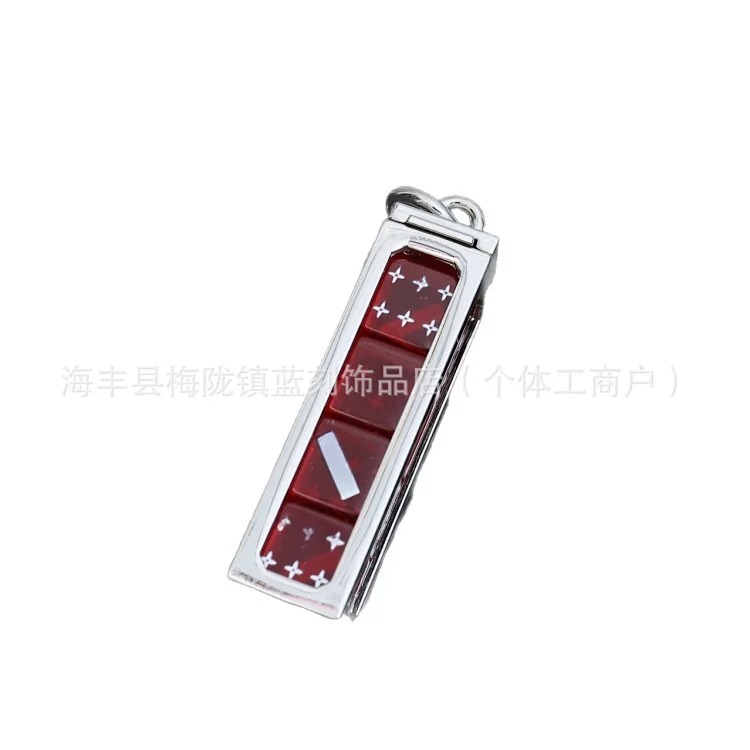 Trendy brand dice square keychain pendant bag chain titanium steel fashion mini bag foreign trade exclusive for drop shipping