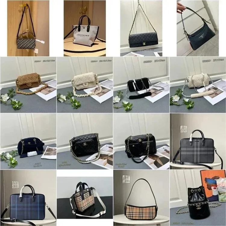 New Fashion Men's Computer Bag Diamond Premium Chain Shoulder Crossbody Bag for Women-2595