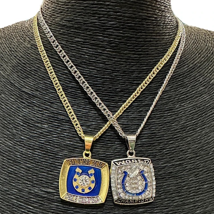 2006 1970 Indianapolis pony necklace pendant hip hop jewelry manufacturer wholesale