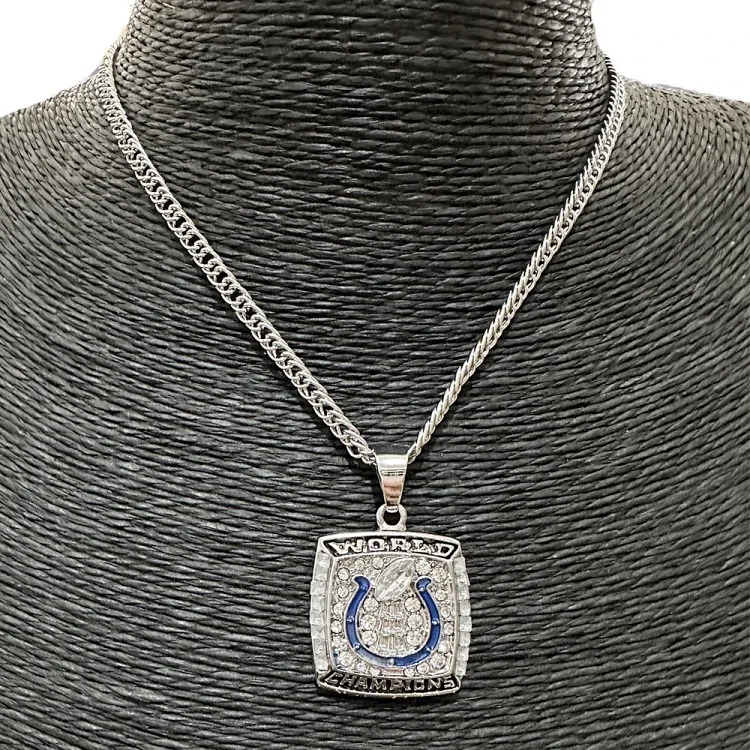 2006 1970 Indianapolis pony necklace pendant hip hop jewelry manufacturer wholesale image 3